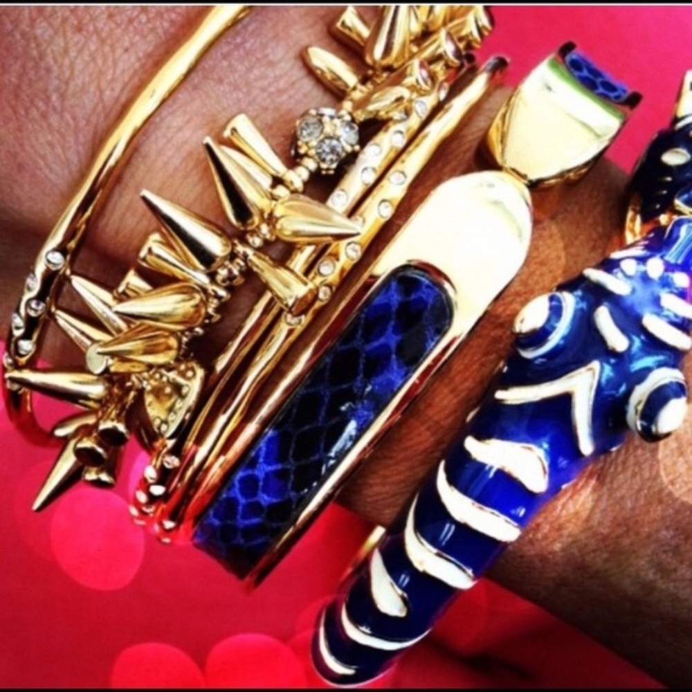 Stella & Dot | RAWR🐯Power Colbalt+Gold Lakra Tiger Cuff - Picture 5 of 10